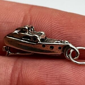 Vintage Cruise ship boat Sterling silver charm pendant